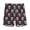 Cute English Bulldog Pattern Print Men's Athletic Shorts