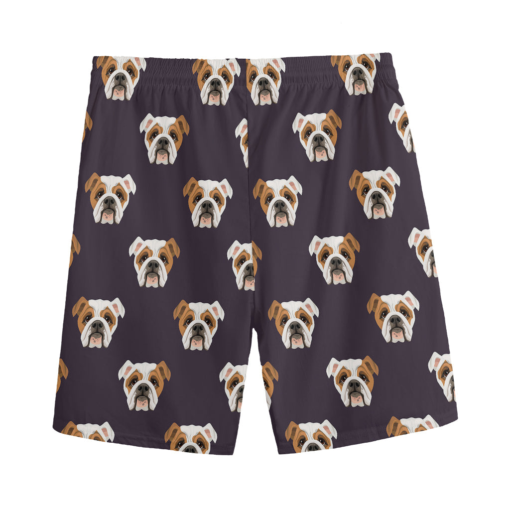 Cute English Bulldog Pattern Print Men's Sports Shorts