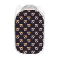 Cute English Bulldog Pattern Print Mesh Laundry Hamper