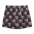 Cute English Bulldog Pattern Print Mesh Shorts