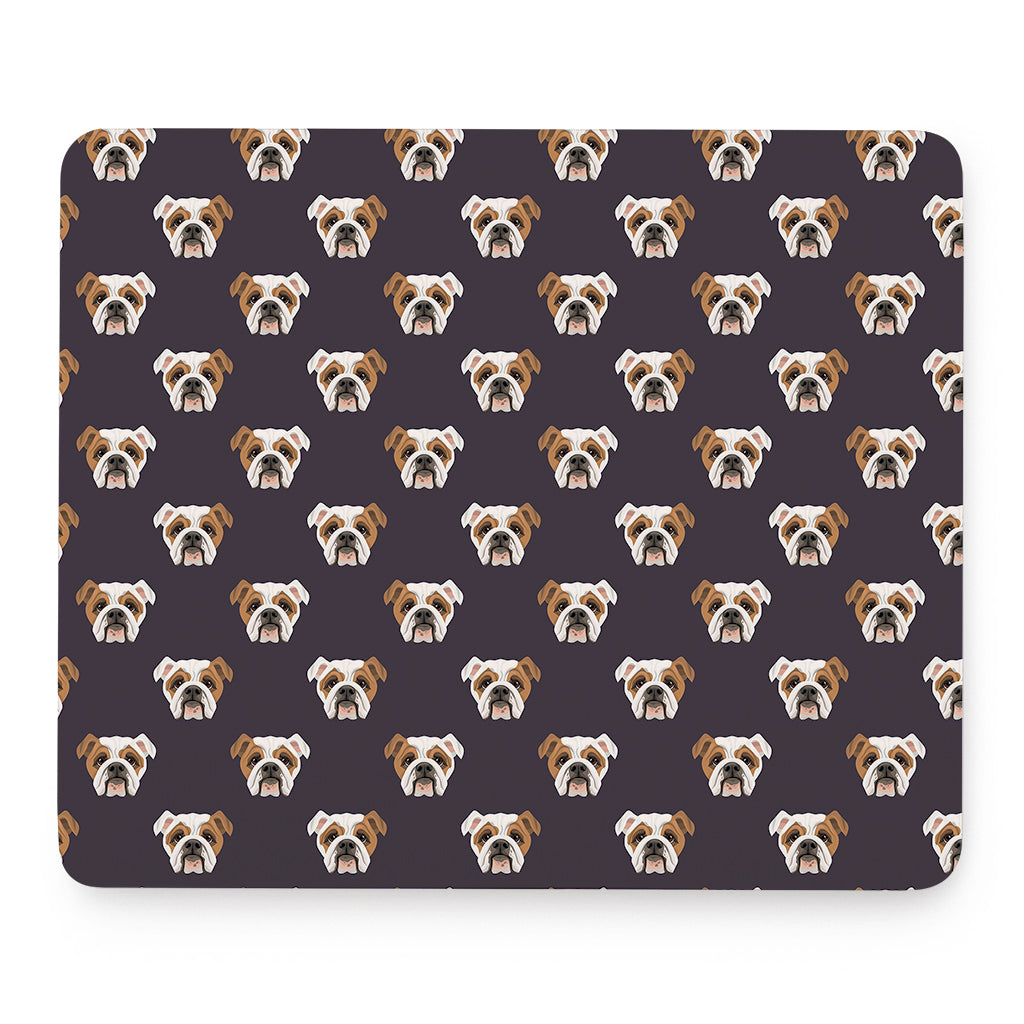 Cute English Bulldog Pattern Print Mouse Pad