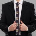 Cute English Bulldog Pattern Print Necktie