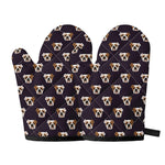 Cute English Bulldog Pattern Print Oven Mitts