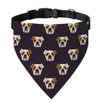 Cute English Bulldog Pattern Print Over The Collar Dog Bandana