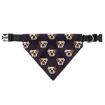 Cute English Bulldog Pattern Print Over The Collar Dog Bandana