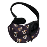 Cute English Bulldog Pattern Print Pet Sling Carrier
