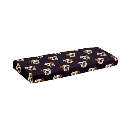 Cute English Bulldog Pattern Print Piano Keyboard Cover