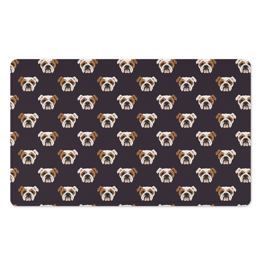 Cute English Bulldog Pattern Print Polyester Doormat