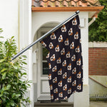 Cute English Bulldog Pattern Print Polyester Flag