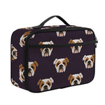 Cute English Bulldog Pattern Print Portable Lunch Bag