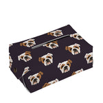 Cute English Bulldog Pattern Print Rectangle Tissue Box Cover