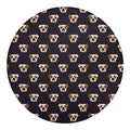 Cute English Bulldog Pattern Print Round Blanket
