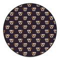 Cute English Bulldog Pattern Print Round Floor Mat