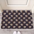 Cute English Bulldog Pattern Print Rubber Doormat