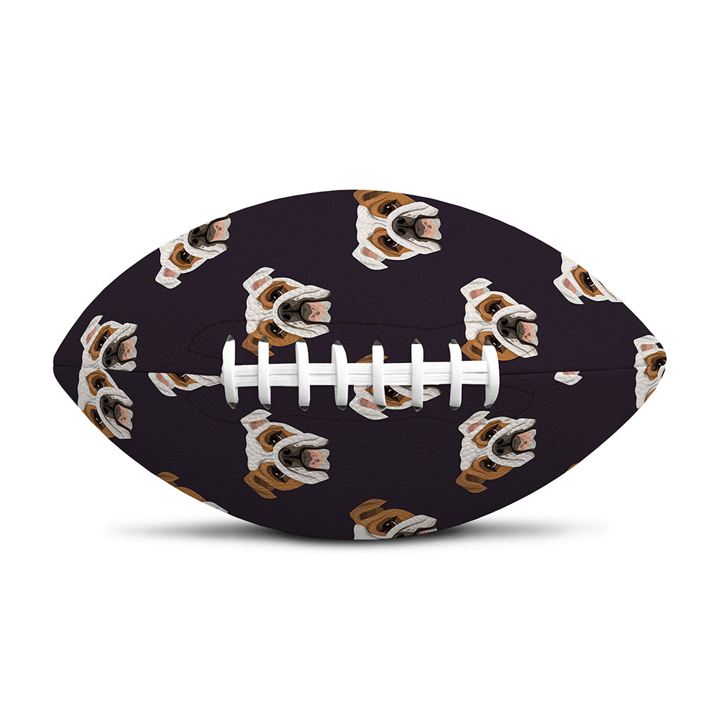 Cute English Bulldog Pattern Print Rugby Ball