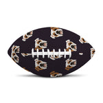 Cute English Bulldog Pattern Print Rugby Ball
