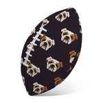 Cute English Bulldog Pattern Print Rugby Ball
