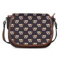 Cute English Bulldog Pattern Print Saddle Bag