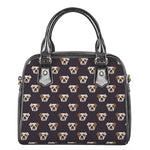 Cute English Bulldog Pattern Print Shoulder Handbag