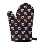 Cute English Bulldog Pattern Print Single Oven Mitt