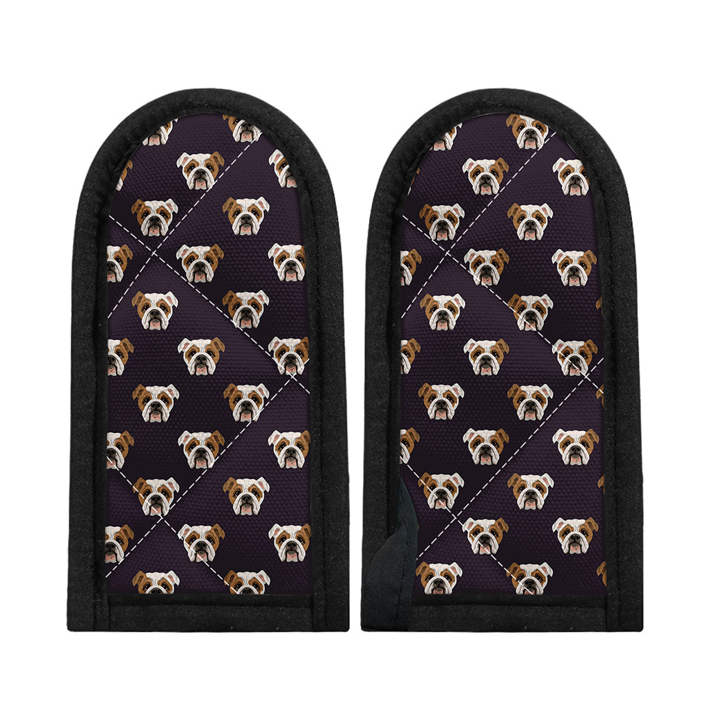 Cute English Bulldog Pattern Print Skillet Handle Cover