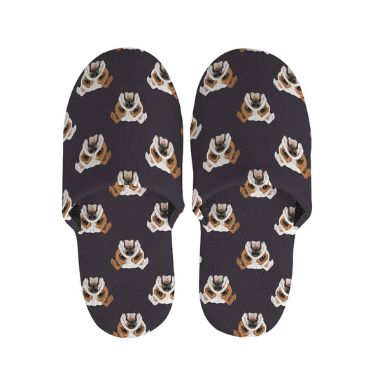 Cute English Bulldog Pattern Print Slippers