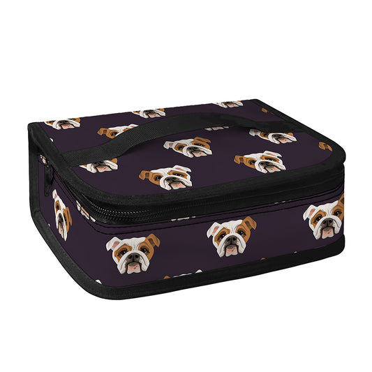Cute English Bulldog Pattern Print Small Lunch Bag