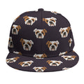 Cute English Bulldog Pattern Print Snapback Cap