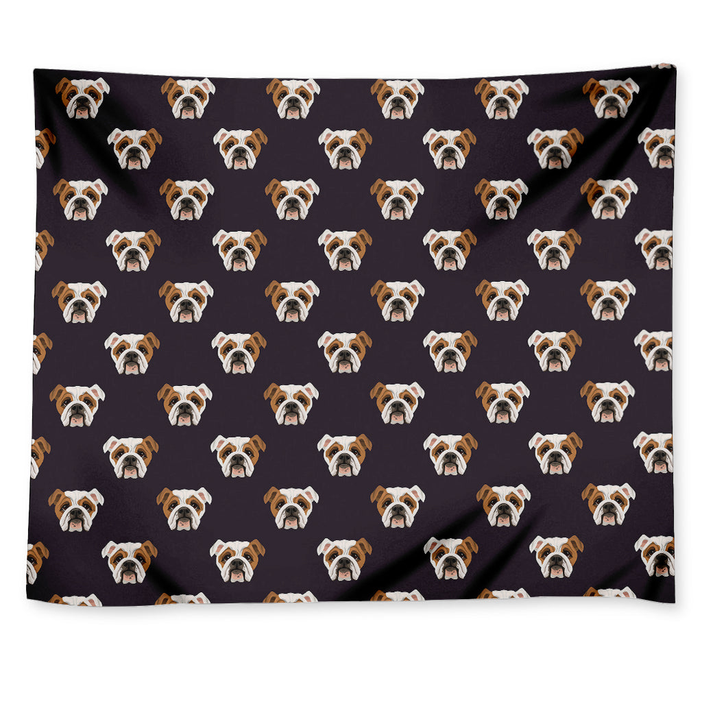 Cute English Bulldog Pattern Print Tapestry