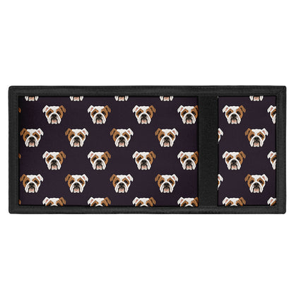Cute English Bulldog Pattern Print Trifold Wallet