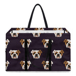 Cute English Bulldog Pattern Print Utility Tote Bag
