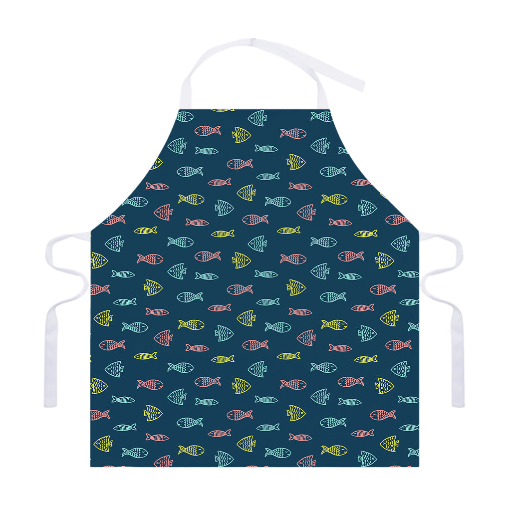 Cute Fish Pattern Print Adjustable Apron