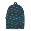 Cute Fish Pattern Print School Backpack