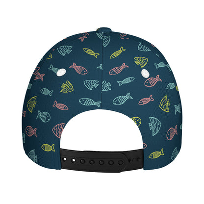 Cute Fish Pattern Print Baseball Cap