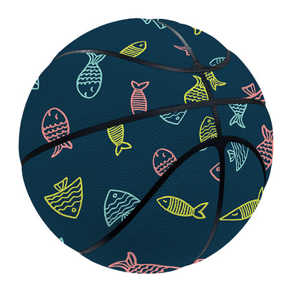 Cute Fish Pattern Print Basketball