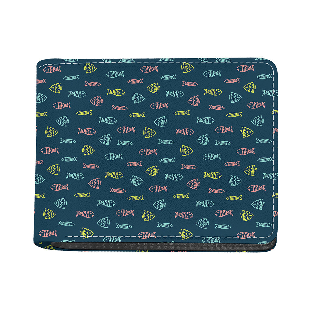 Cute Fish Pattern Print Bifold Wallet