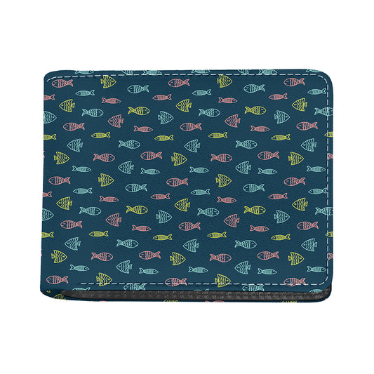 Cute Fish Pattern Print Bifold Wallet