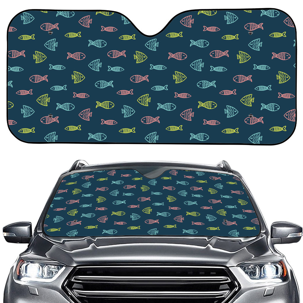 Cute Fish Pattern Print Car Windshield Sun Shade