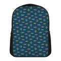 Cute Fish Pattern Print Casual Backpack
