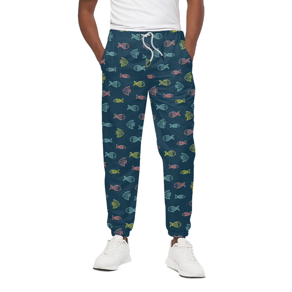 Cute Fish Pattern Print Cotton Pants
