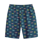 Cute Fish Pattern Print Cotton Shorts