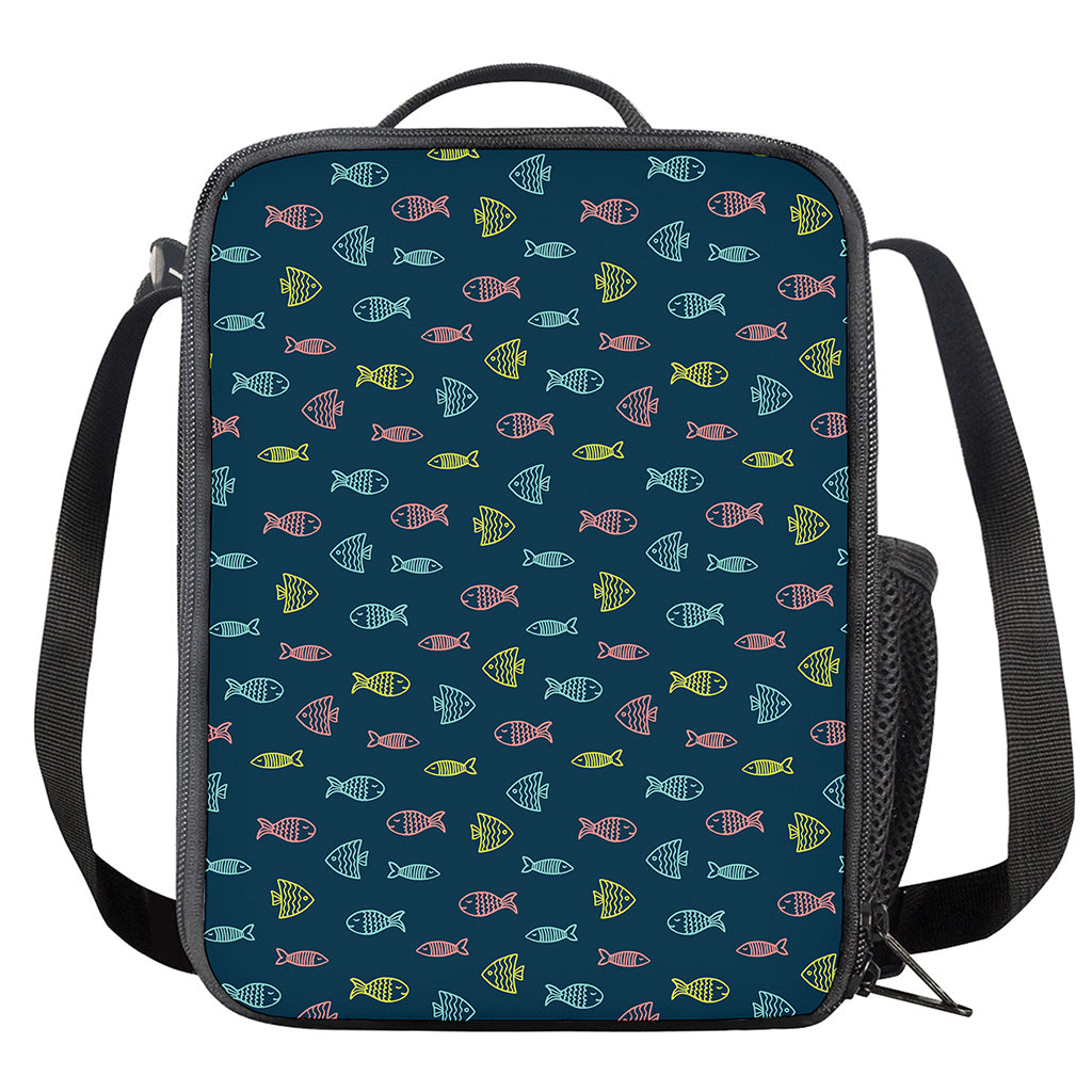 Cute Fish Pattern Print Crossbody Lunch Bag