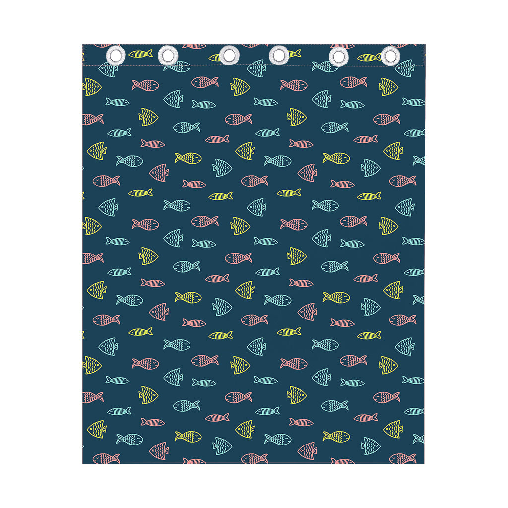 Cute Fish Pattern Print Curtain