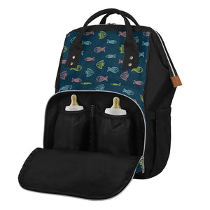 Cute Fish Pattern Print Diaper Bag