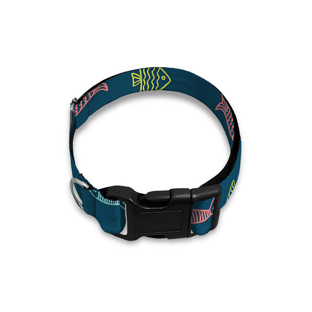 Cute Fish Pattern Print Dog Collar