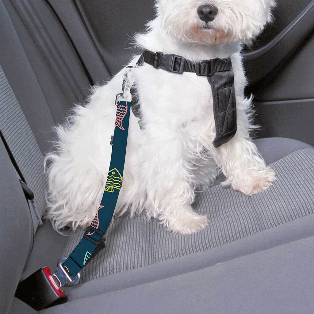 Cute Fish Pattern Print Dog Seat Belt
