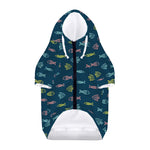 Cute Fish Pattern Print Dog Zip Up Hoodie