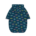 Cute Fish Pattern Print Dog Zip Up Hoodie