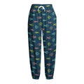 Cute Fish Pattern Print Fleece Lined Knit Pants