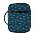 Cute Fish Pattern Print Front Pocket Bible Bag